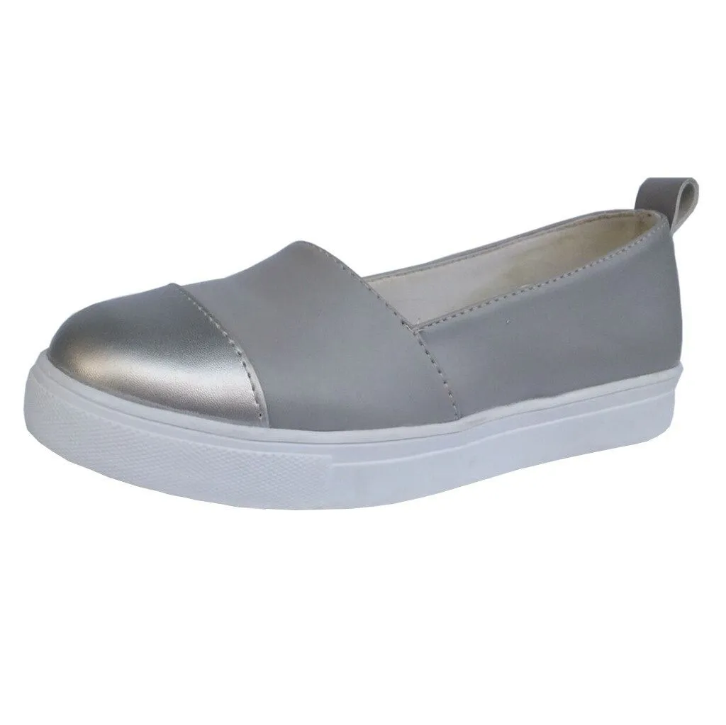 OCW Women Casual Shoes Anti-slip Round Toe Comfortable Platform Slip-On