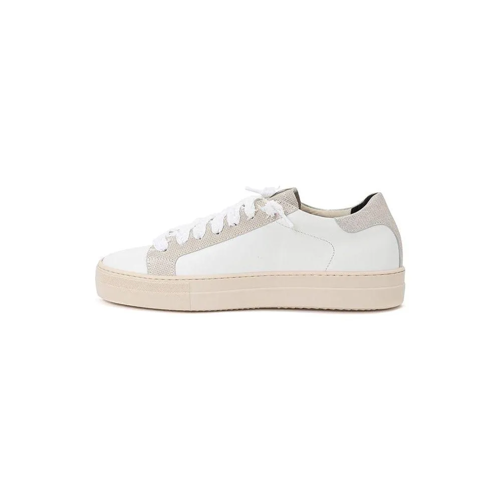 P448 Elegant White Leather Sneakers