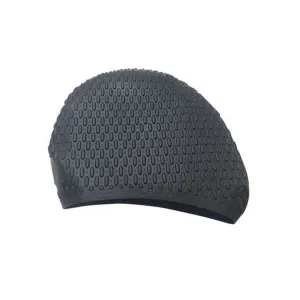 Particles Thickening High Elasticity Non-slip Silicone Swimming Cap(Black)