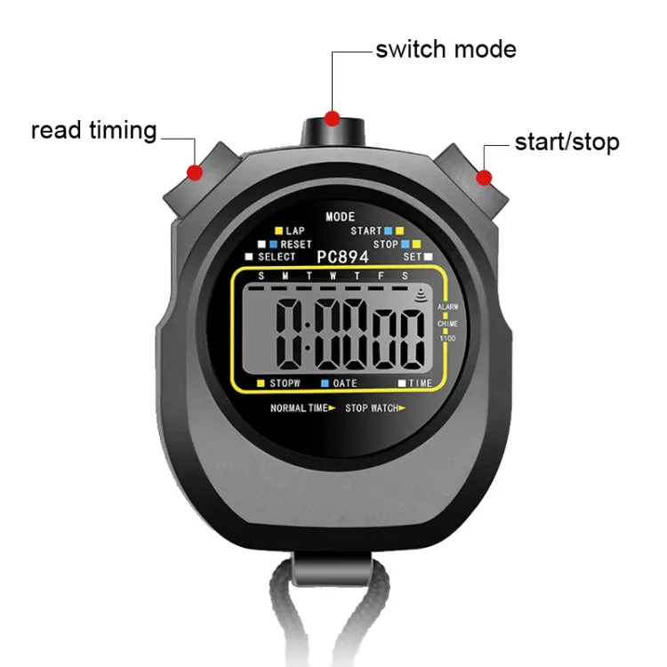 PC894 Electronic Stopwatch Timer Sports Fitness Training Referee Stopwatch