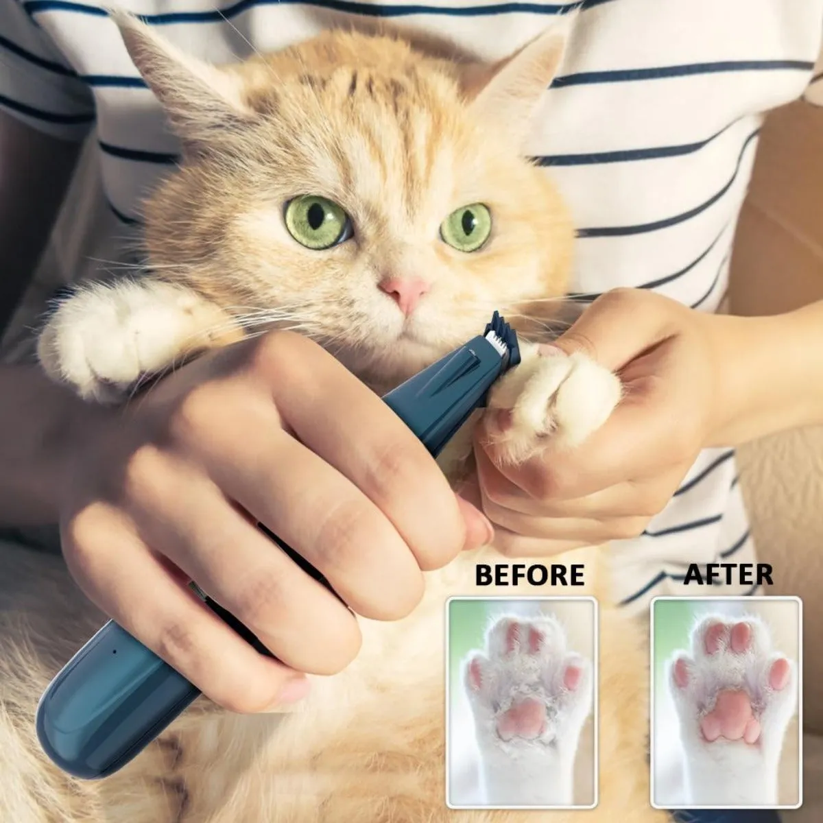 Pet Paw Hair Clippers With LED Light