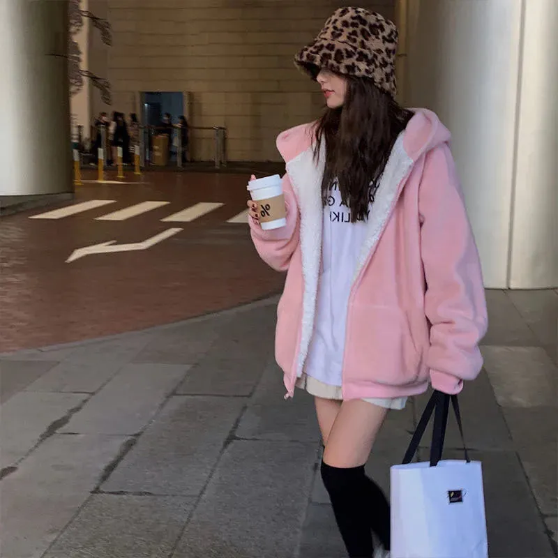 Pink Hooded Sweatshirt