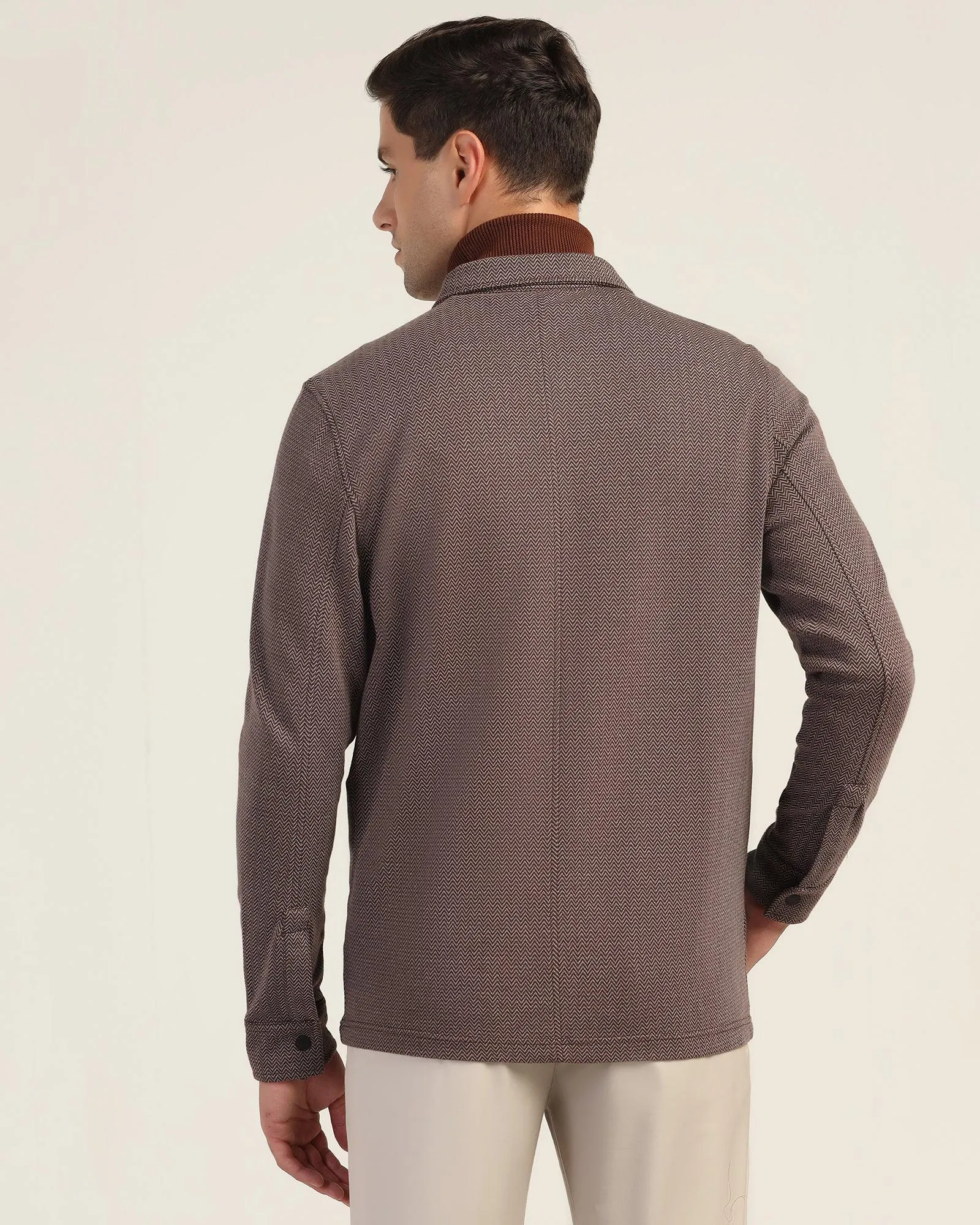 Polo Brown Structure Sweatshirt - Herring