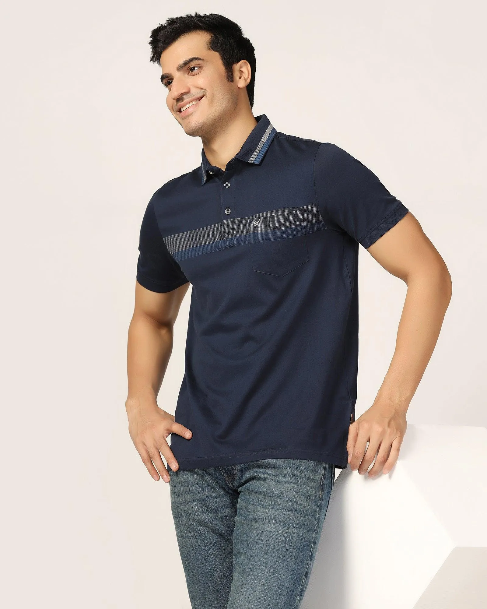 Polo Navy Stripe T-Shirt - Manny