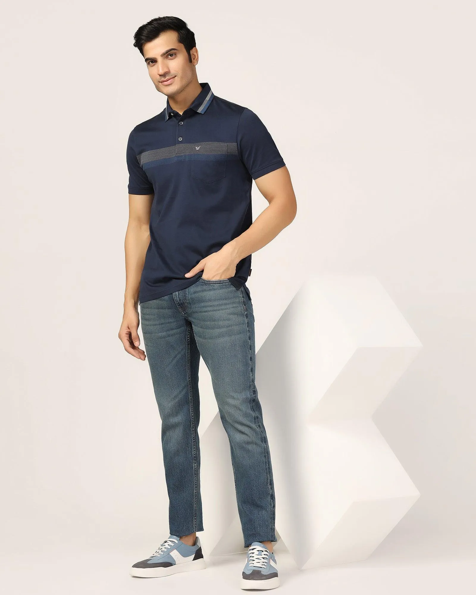 Polo Navy Stripe T-Shirt - Manny