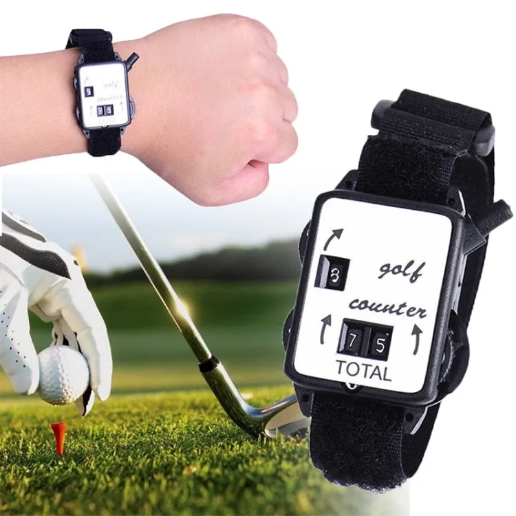 Portable Golf Manual Watch Appearance Counter(Black)