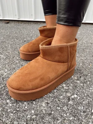 PSL Fleece Lined Chunky Platform Booties **UGG DUPE