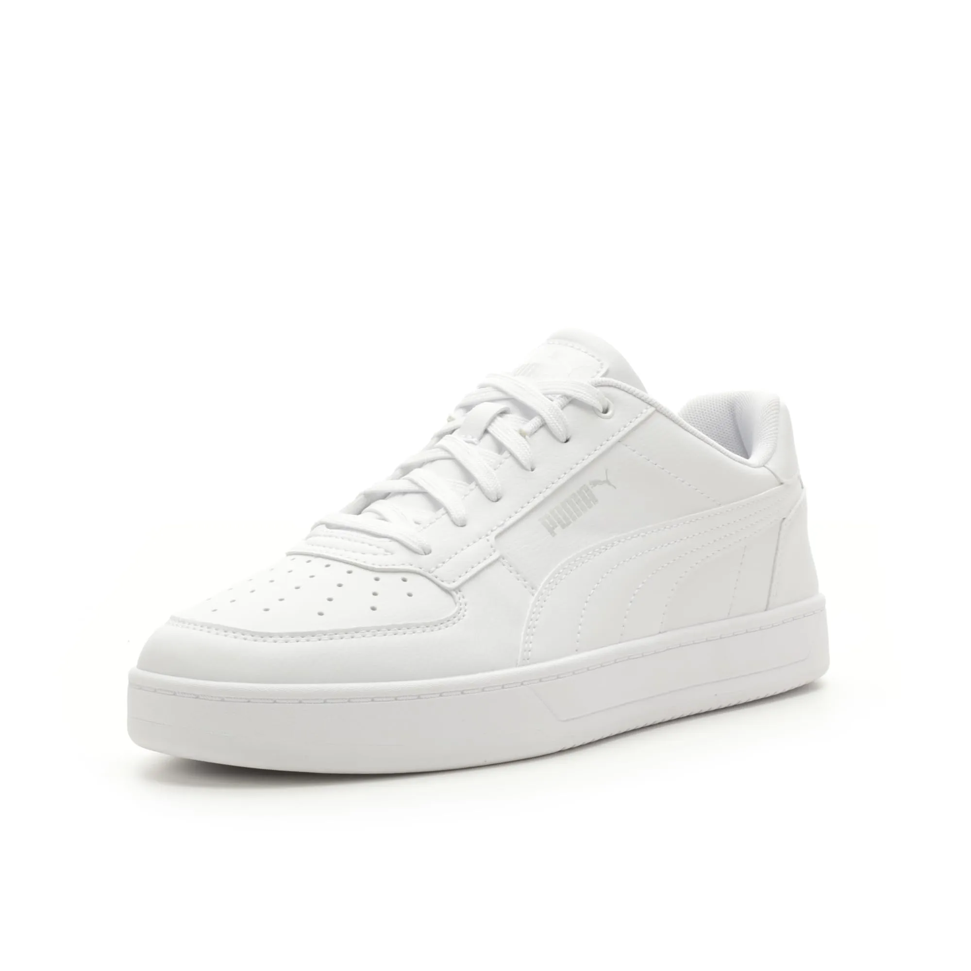 PUMA Mens Caven 2.0 Sneaker, PUMA Mens White-PUMA Mens Silver