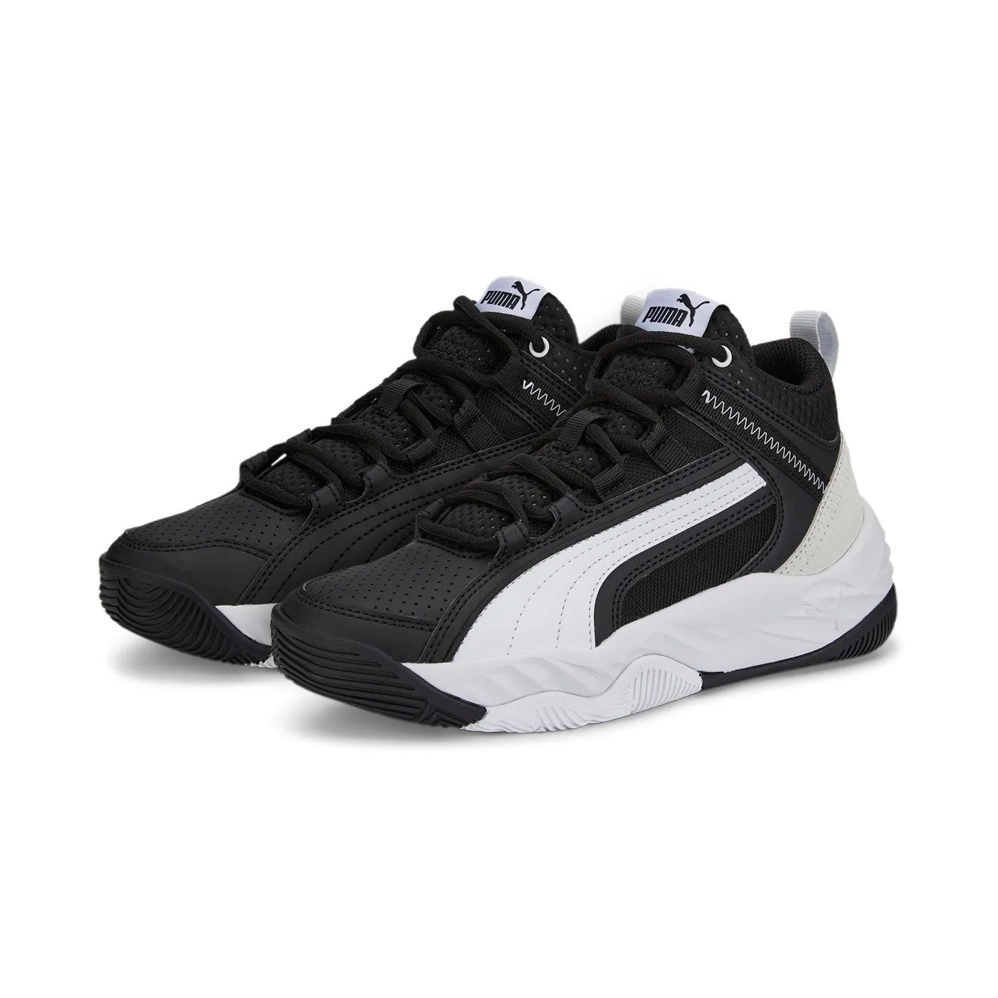 Puma sneakers alta da ragazzo Rebound Future Evo Core Jr 386170 01 black-white