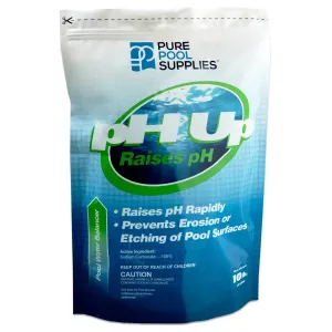 Pure Pool Supplies pH Up 10 Lbs. (pH Increaser pH Plus Soda Ash Sodium Carbonate) Pool Spa Balancer