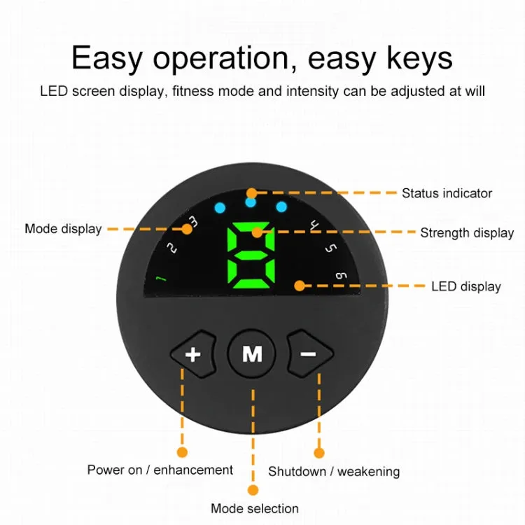 Q88Q USB Charging Abdominal Muscle Sticker Abdominal Muscle Trainer with LED Digital Display, Single Abdominal Muscle Sticker