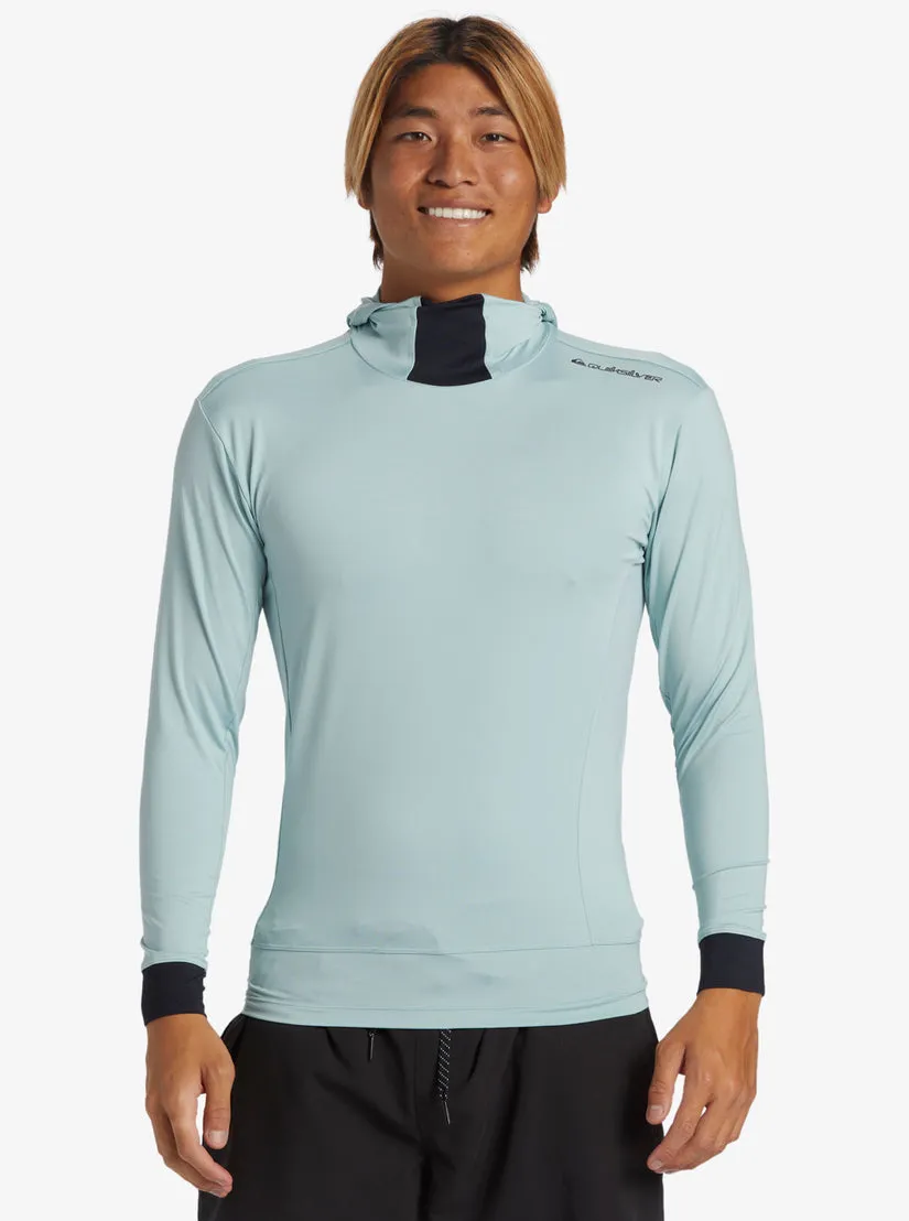 Quiksilver Highline UPF 50 Hooded Rashguard-Cloud Blue