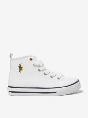 Ralph Lauren Kids Leather Hamptyn Hi II Trainers