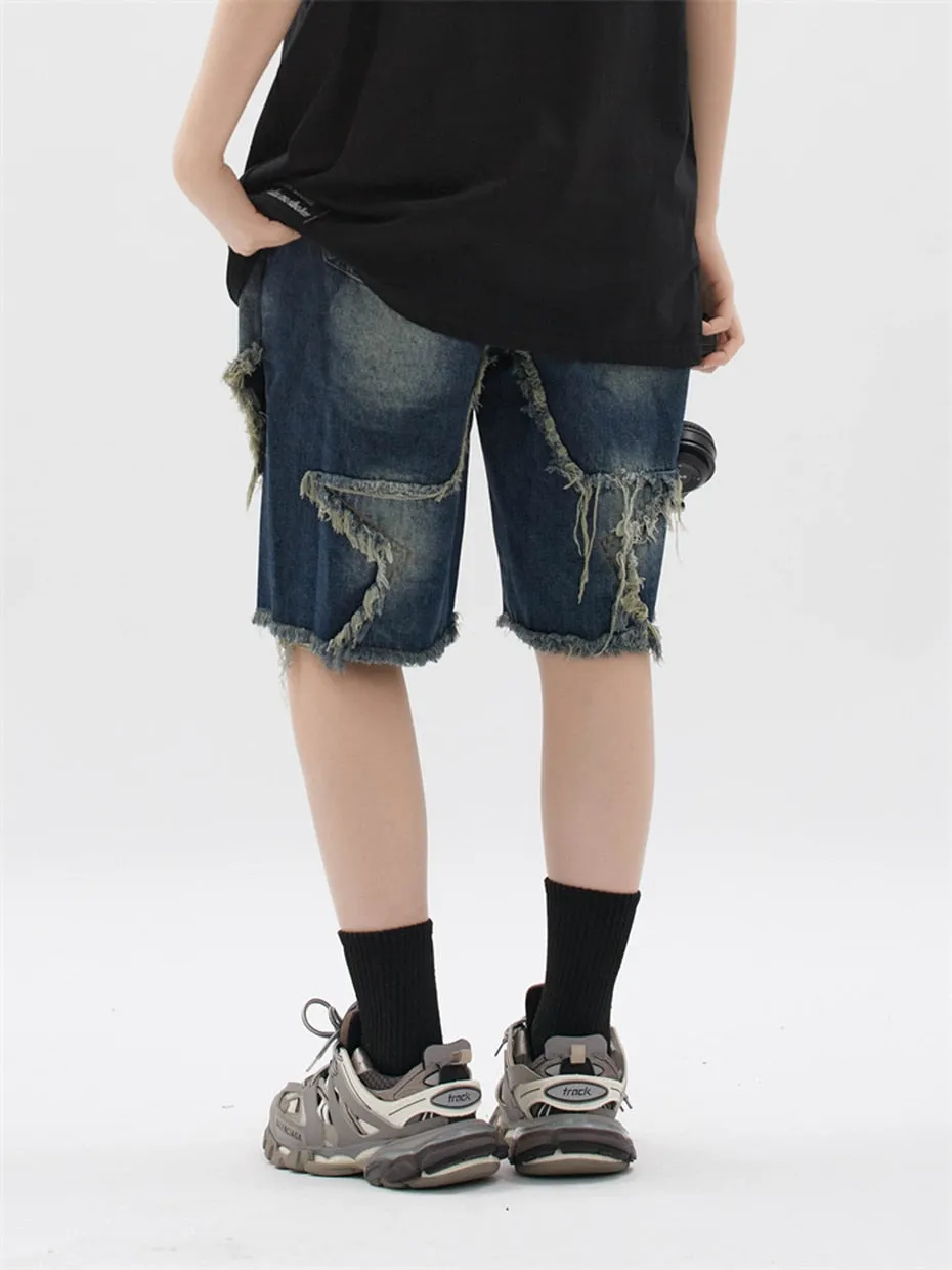 Raw Hem Star Jorts