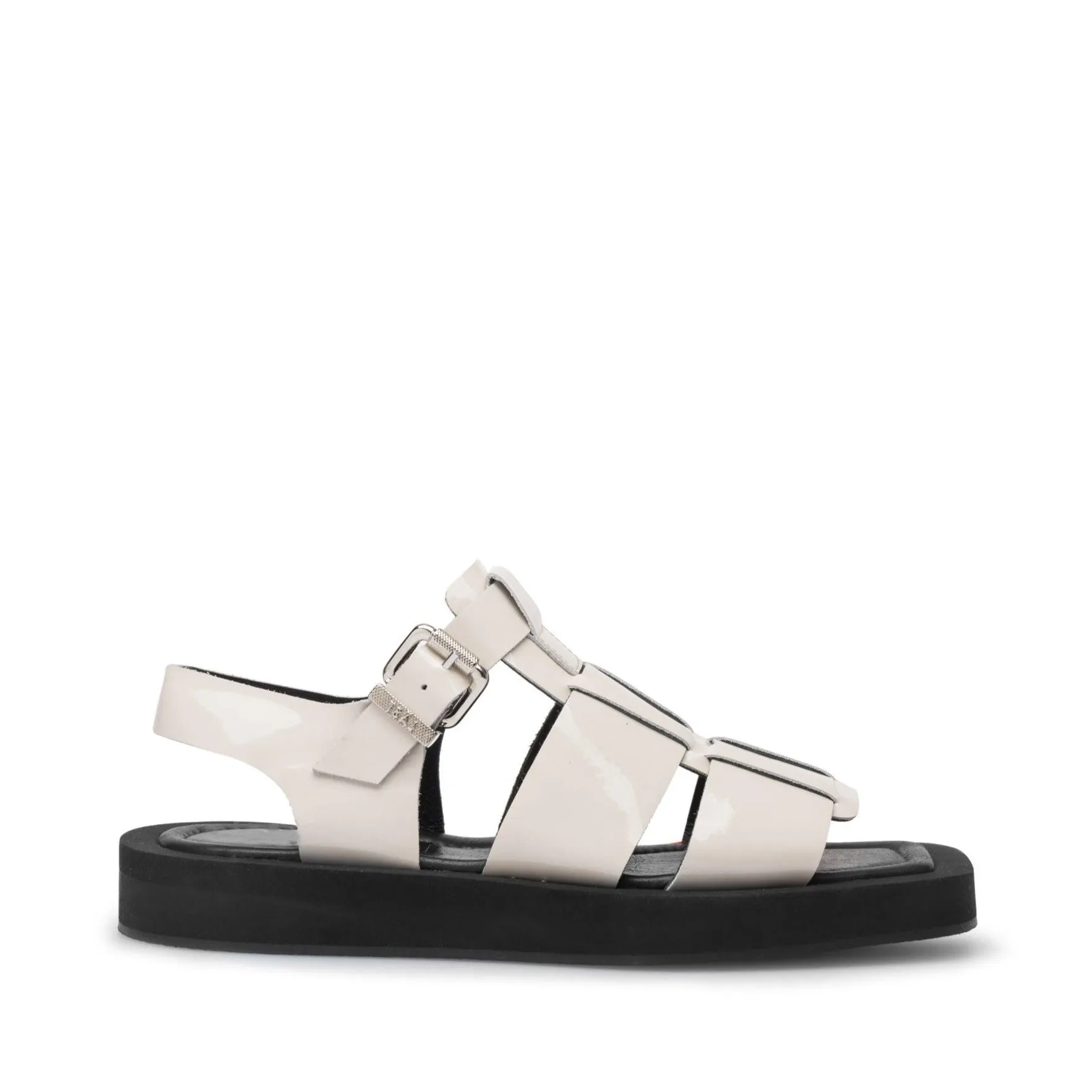 Samantha Off White Patent Leather Sandals