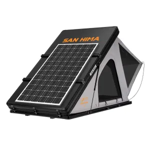 San Hima Kalbarri Roof Top Tent Hardshell With Roof Rack   250W Solar Panel