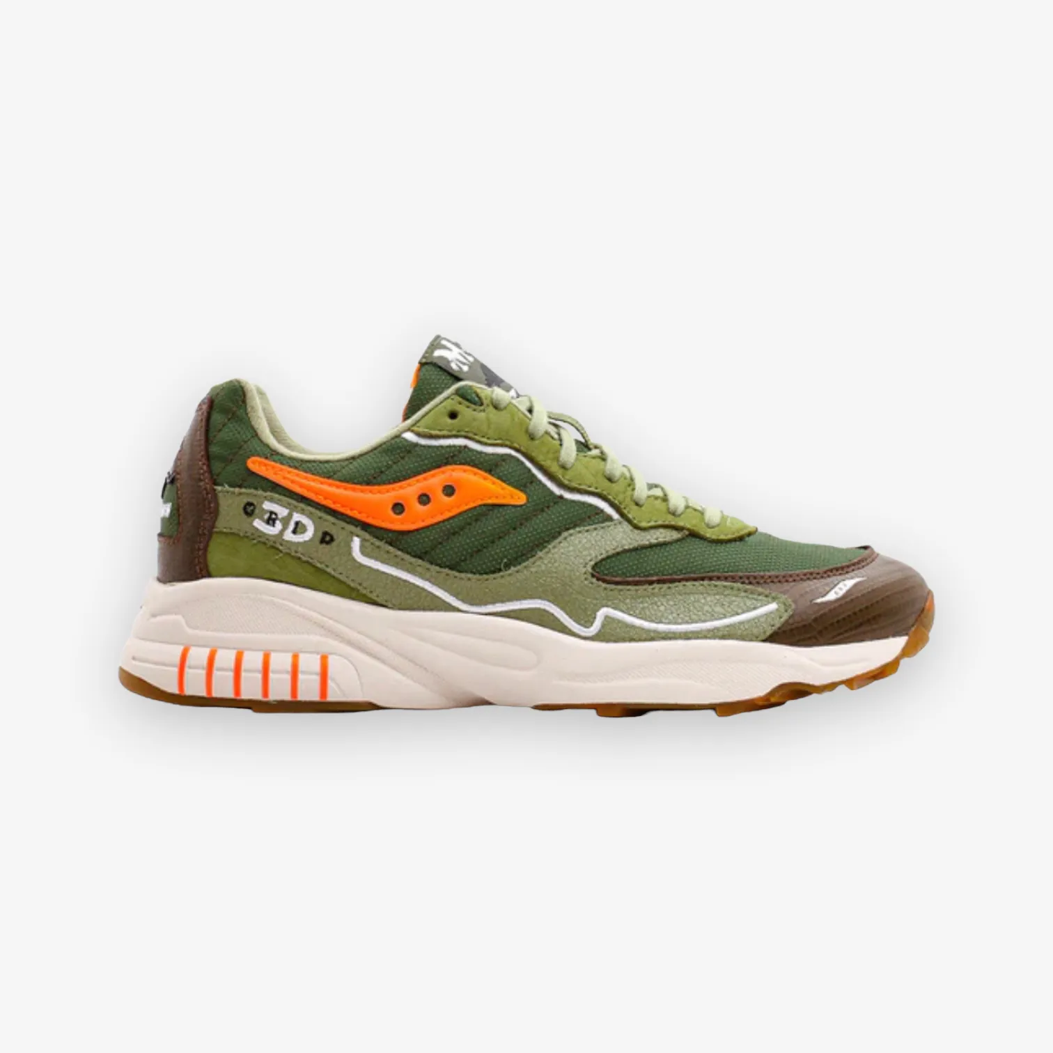 Saucony 3D Grid Hurricane Tortoise X Maybe Tomorrow Green Orange S70682-1