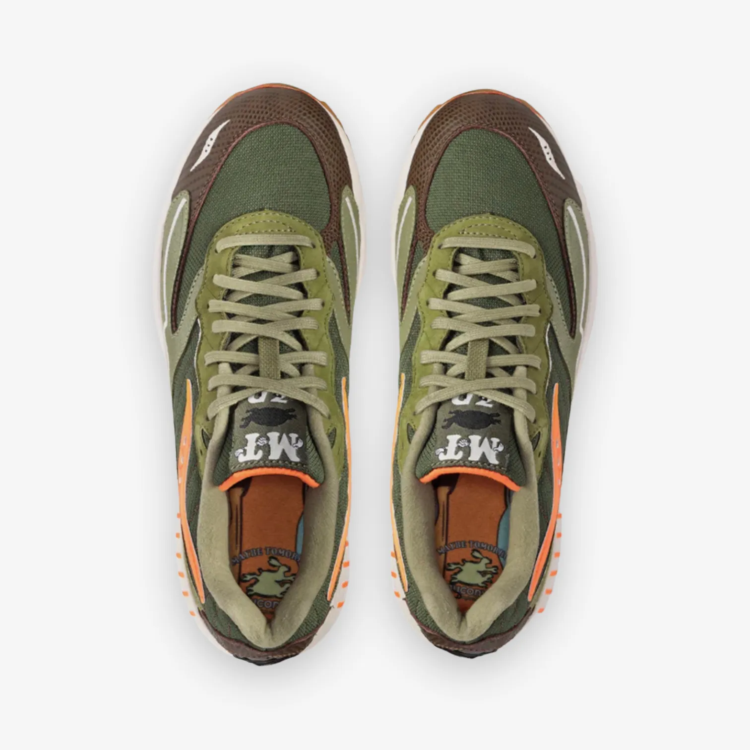 Saucony 3D Grid Hurricane Tortoise X Maybe Tomorrow Green Orange S70682-1