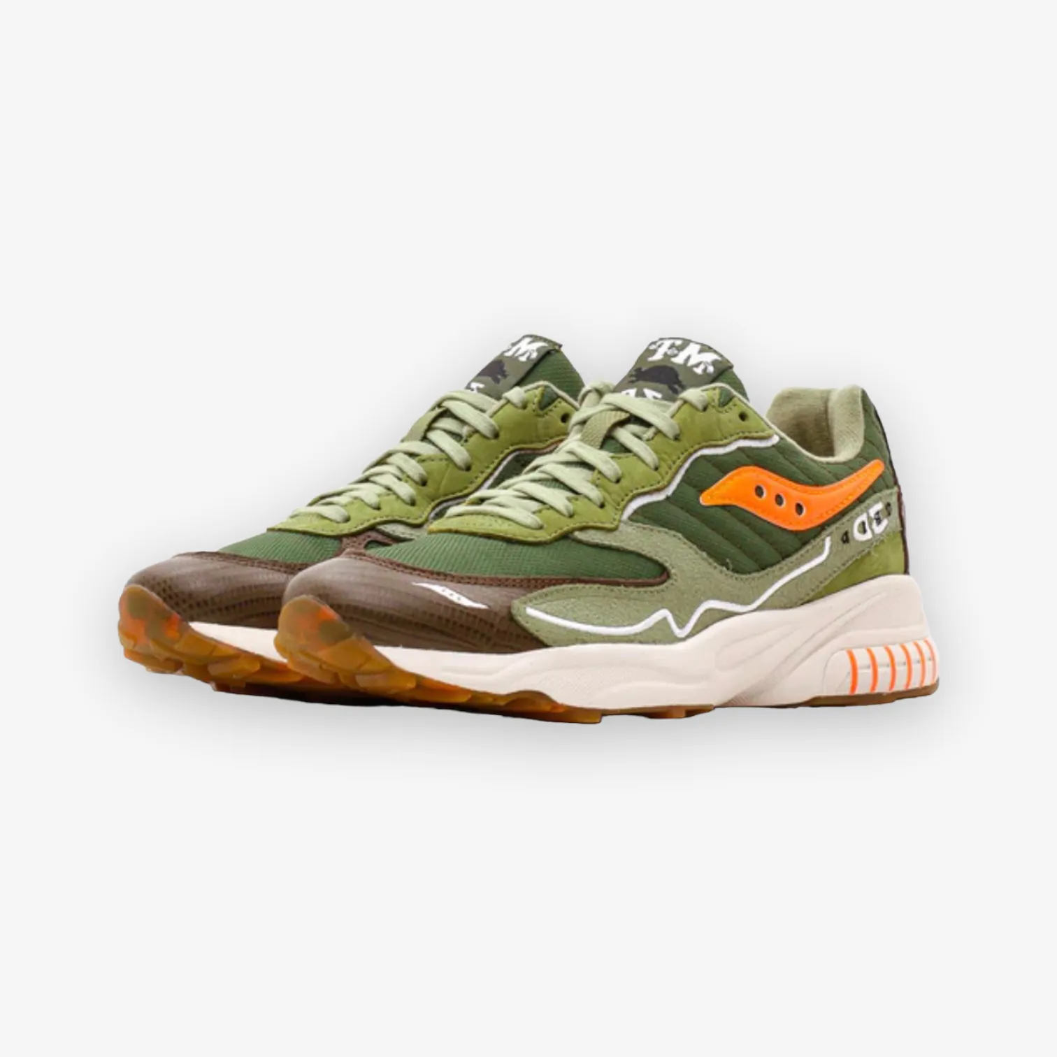 Saucony 3D Grid Hurricane Tortoise X Maybe Tomorrow Green Orange S70682-1