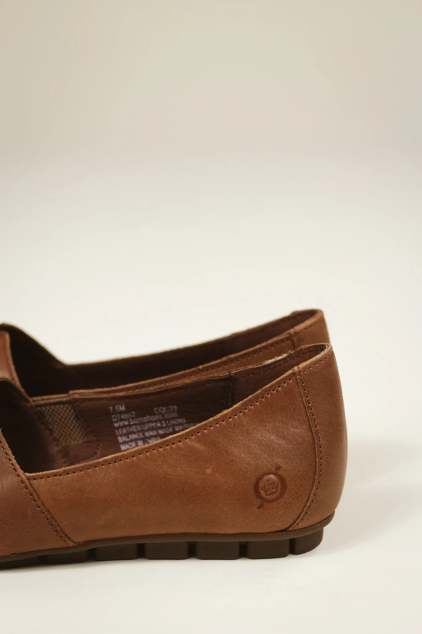 Sebra Leather Slip On Shoe- Brown