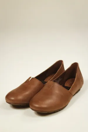 Sebra Leather Slip On Shoe- Brown