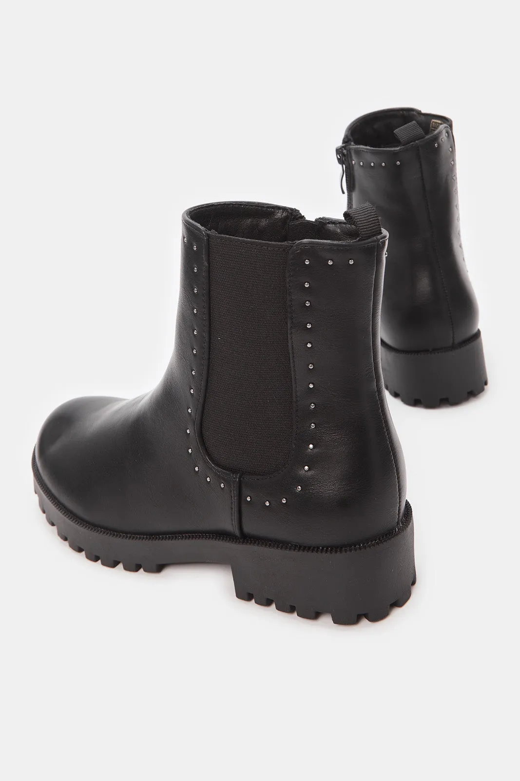 Senior Girls Black Chelsea Boots