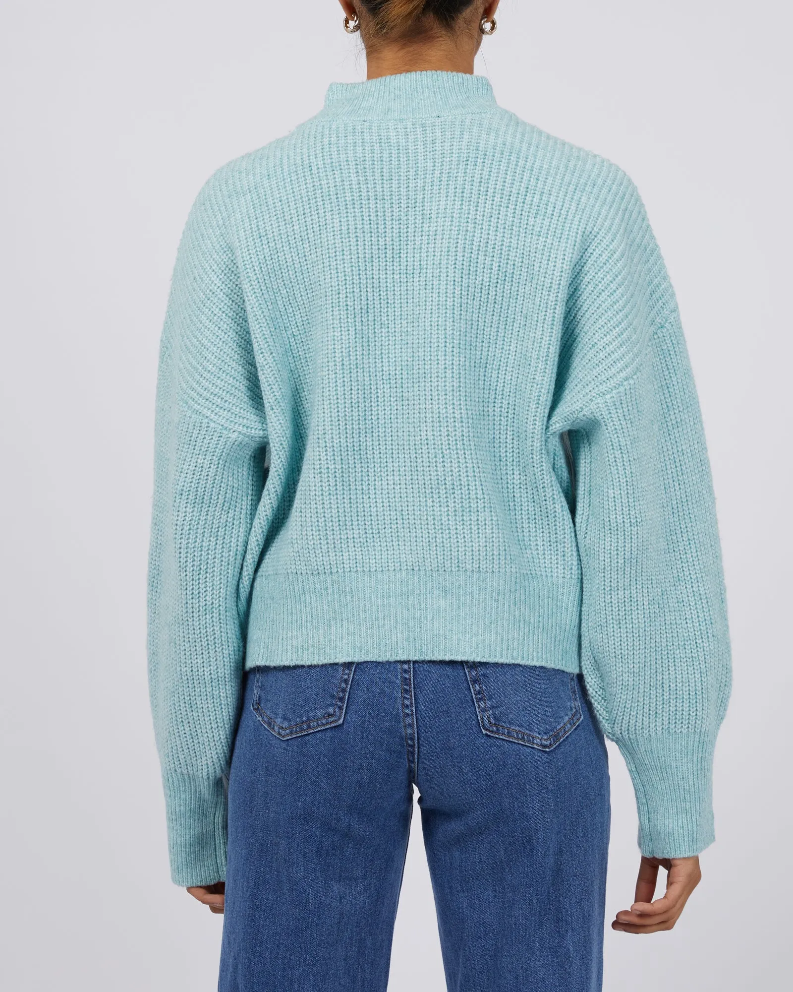 Silent Theory Eden Knit Jumper Seafoam