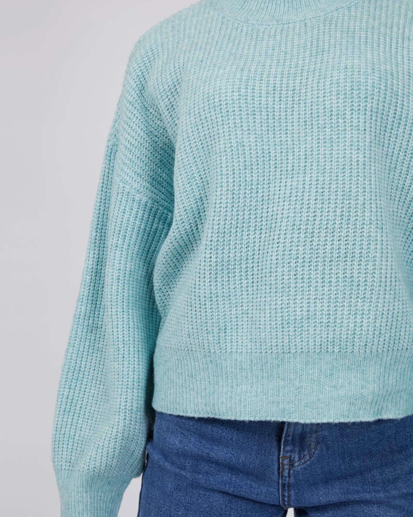 Silent Theory Eden Knit Jumper Seafoam