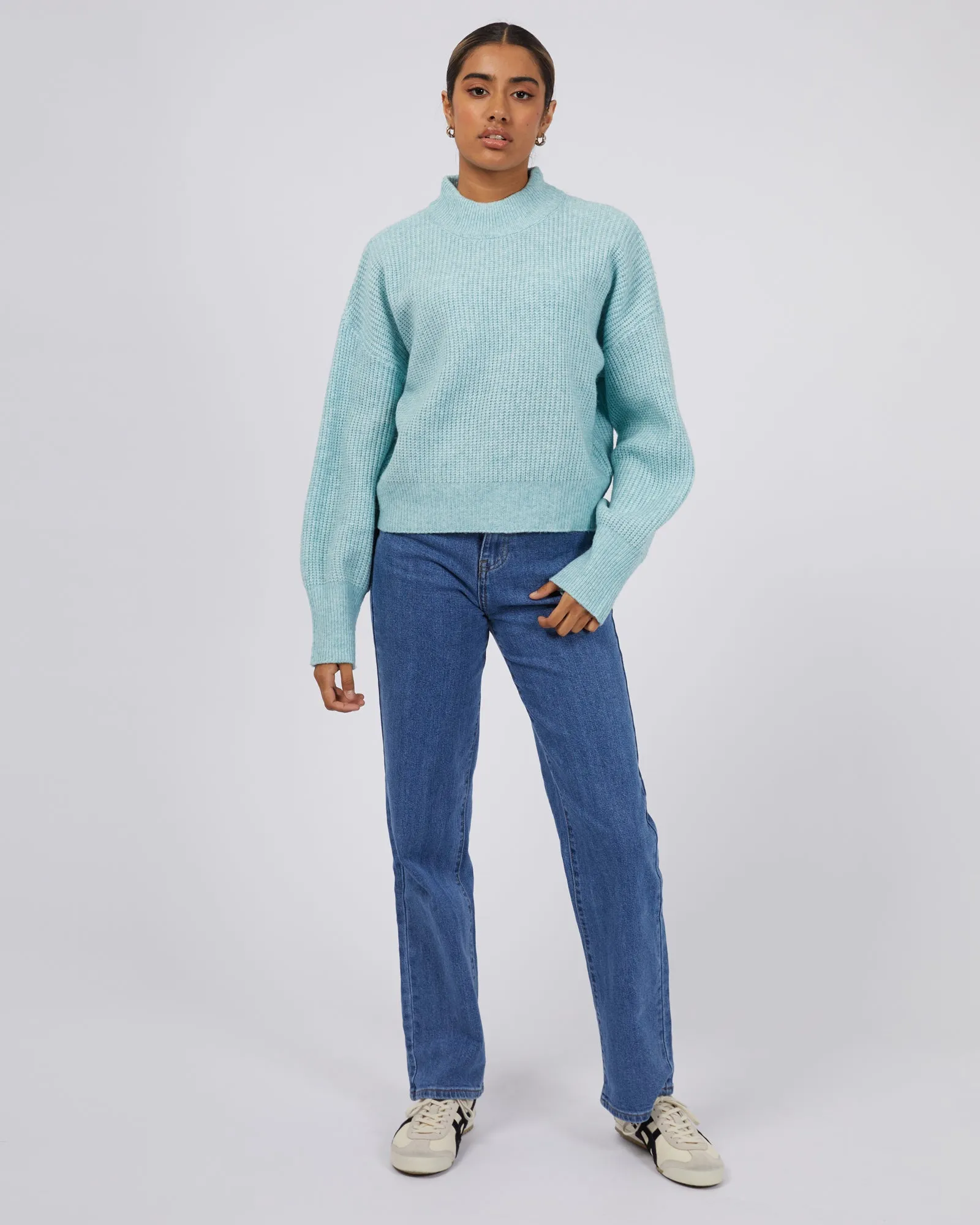 Silent Theory Eden Knit Jumper Seafoam