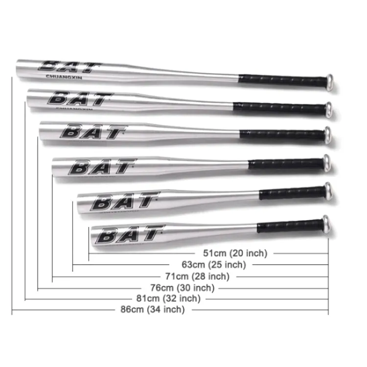 Silver Aluminium Alloy Baseball Bat Batting Softball Bat, Size:32 inch