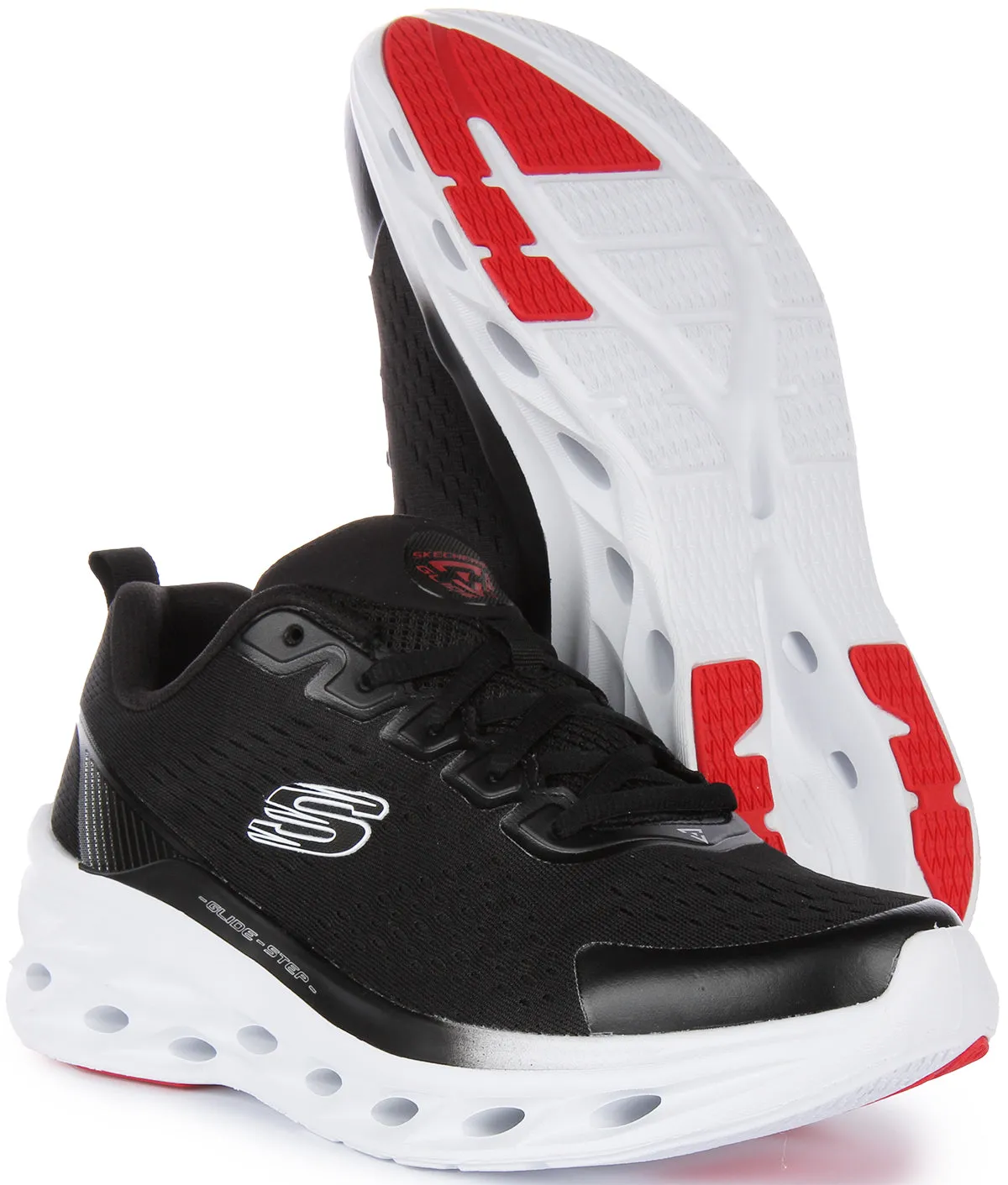 Skechers Glide Stepswift In Black White For Men