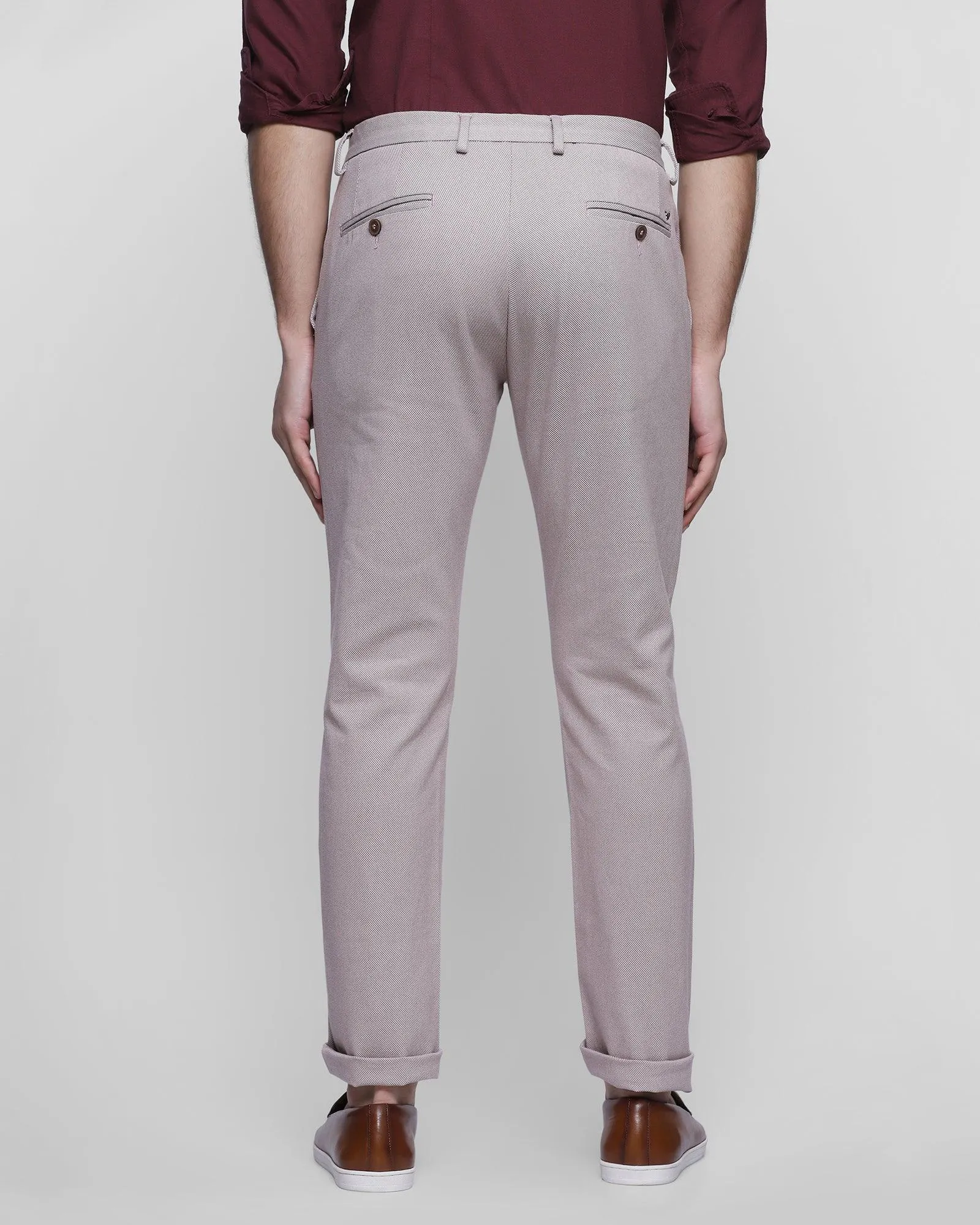 Slim Fit B-91 Casual Pink Solid Khakis - Louis