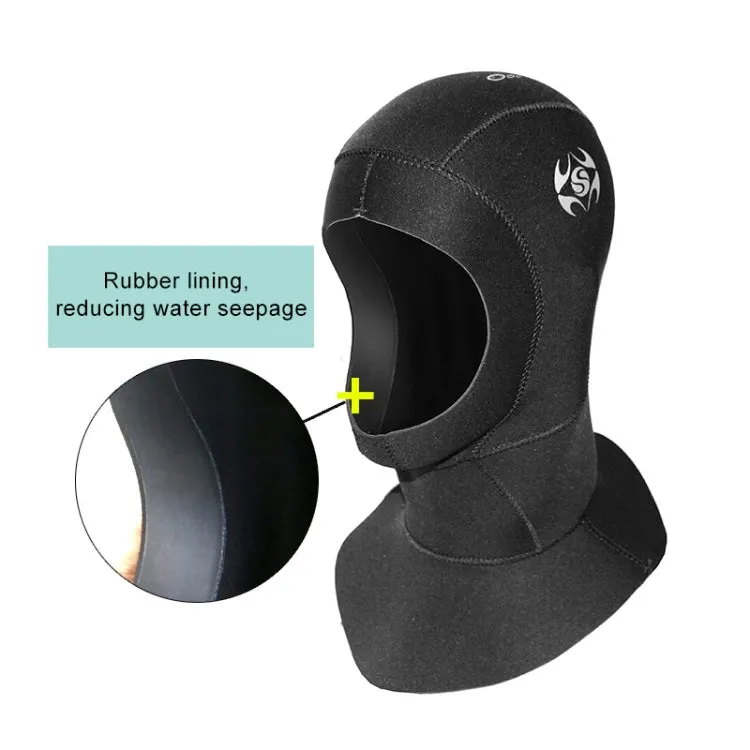 SLINX 1131 3mm Neoprene Waterproof Warm Ear Protection Diving Hood, Size: M