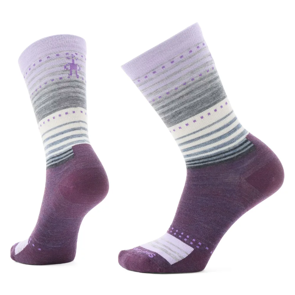 Smartwool Everyday Stitch Stripe Zero Cushion Ultra Violet Crew Socks (Unisex)