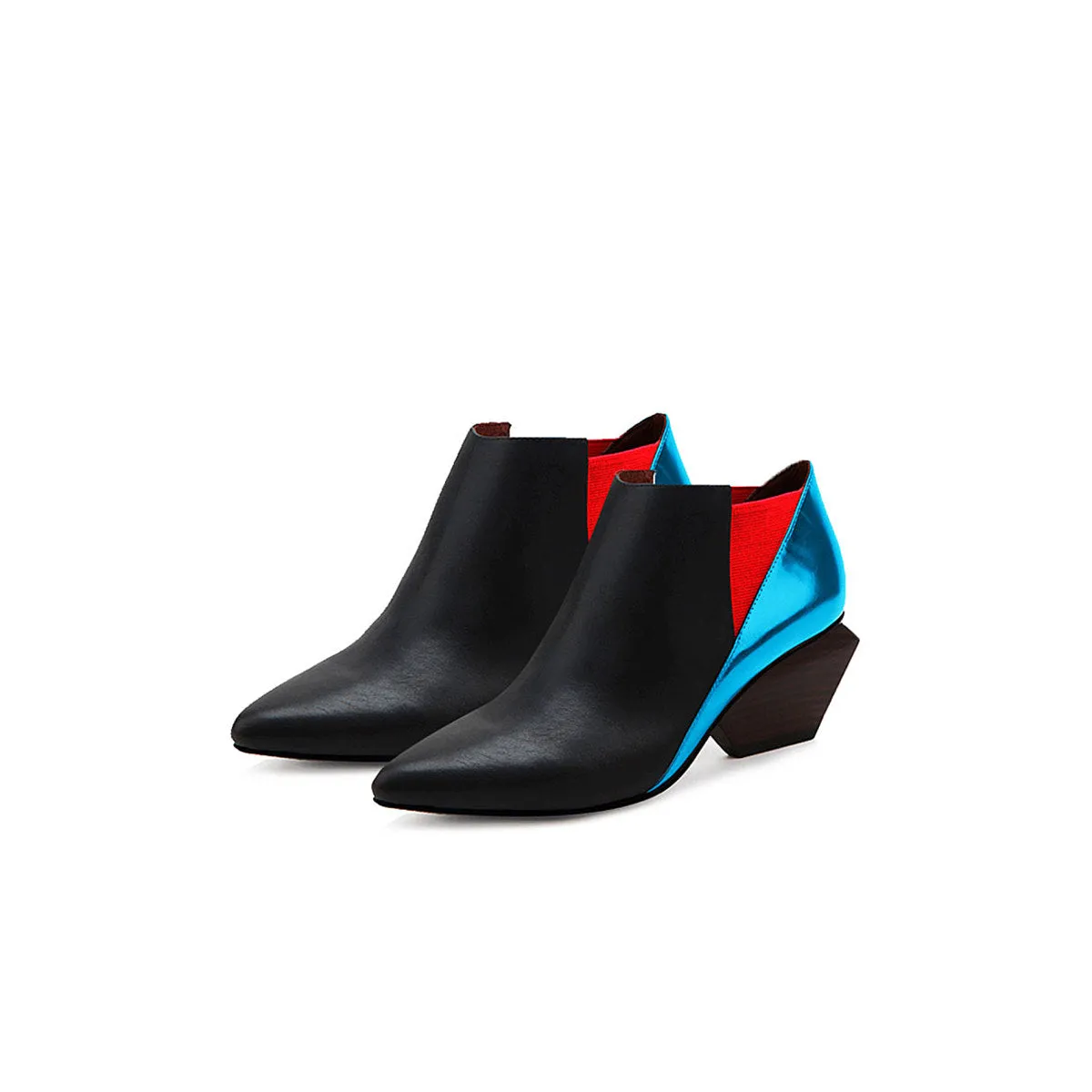 Special Multicolor Low Ankle Boots