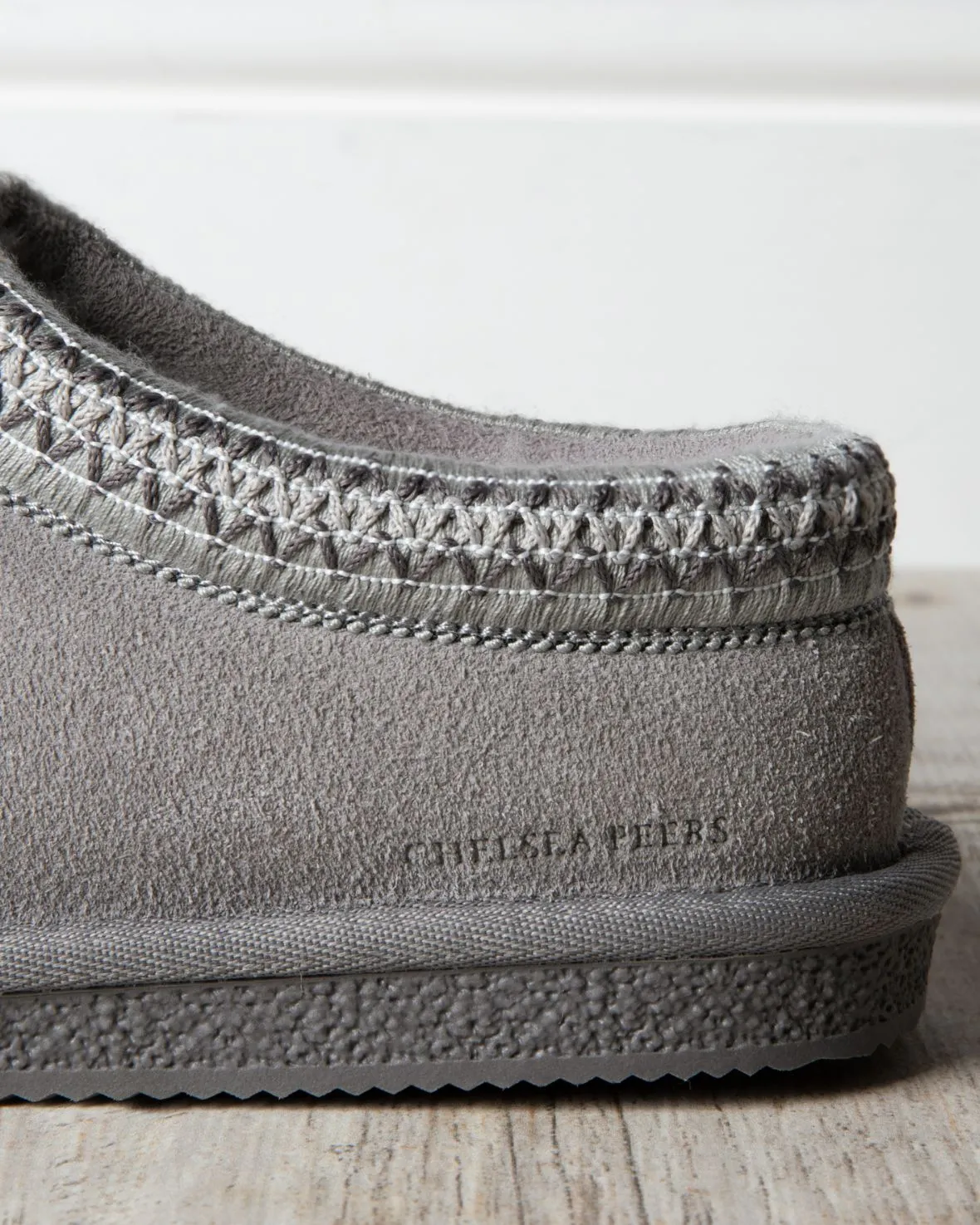 Suede Sheepskin Short Boot Slippers - Grey