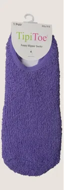 TipiToe Cozy Fuzzy Non Slip Slipper Sock - Purple