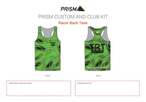 TRT Women's Running Tank Racer Back - Green Lightning