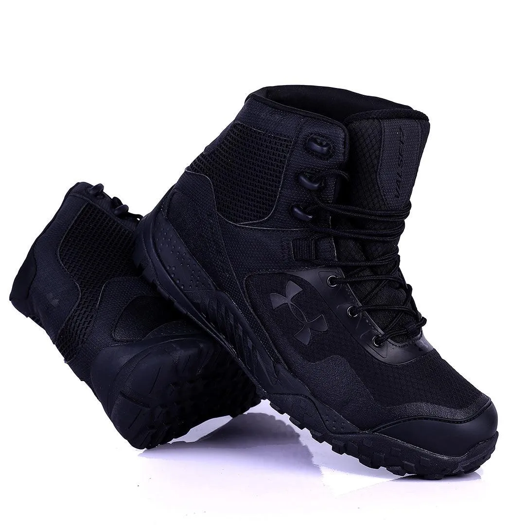 UA Lace Up Solid Tactical Black Boot