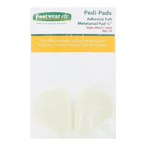 Unisex Footwear etc. Pedi-Pads Metatarsal Felt Pads 10 pack