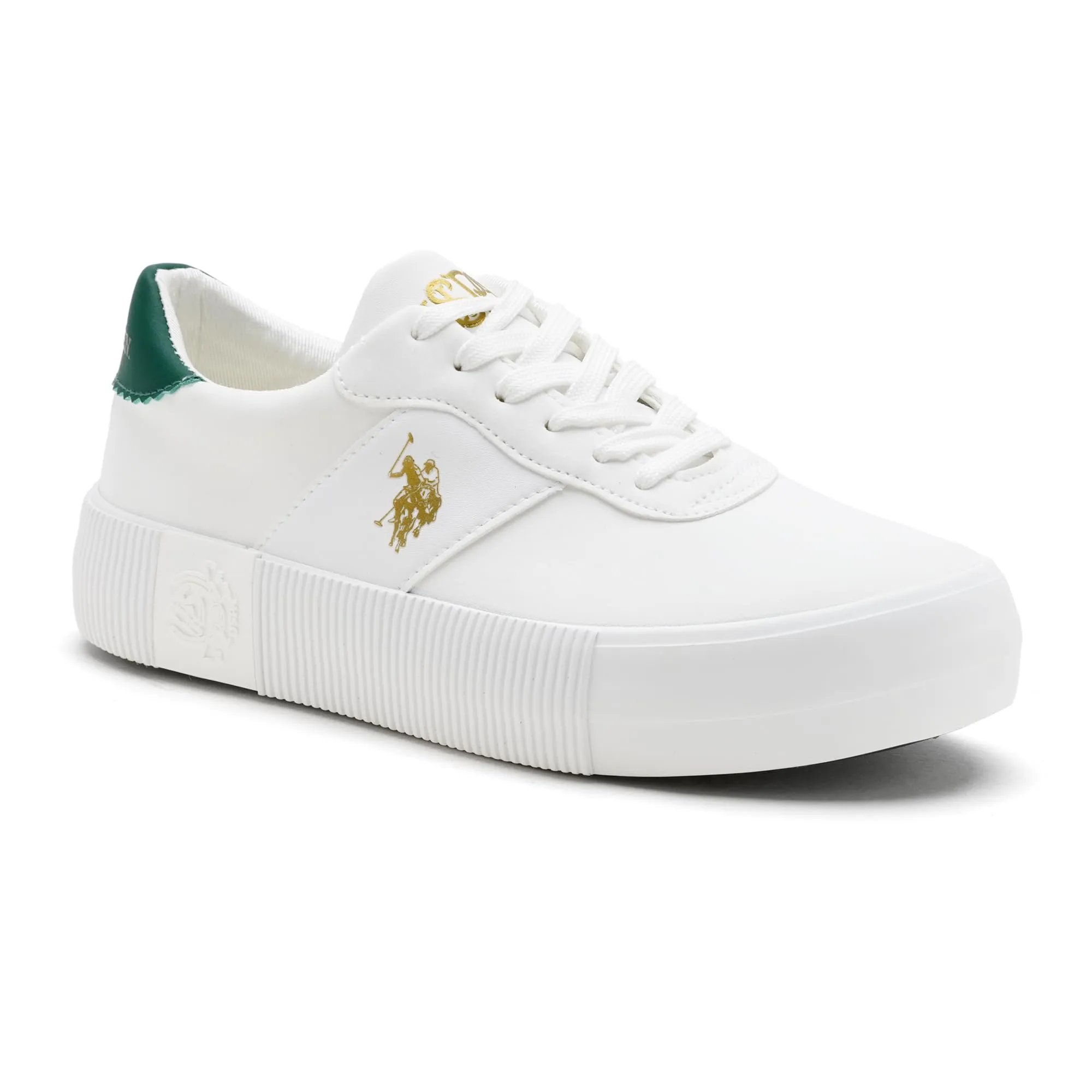 U.S. Polo Assn. CORDELA Women Off White Sneakers -(UK5)(US6)(1FD23483A01)