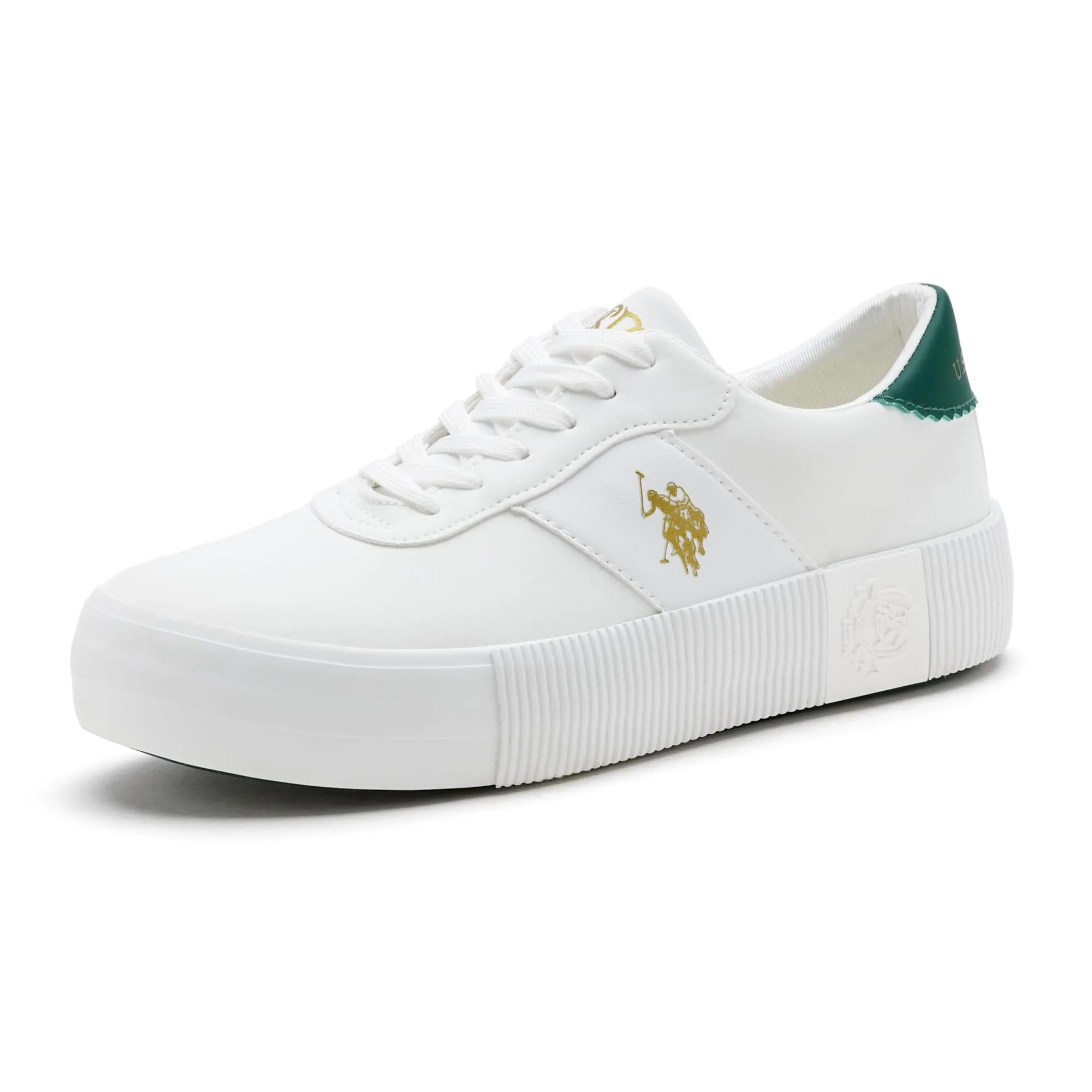 U.S. Polo Assn. CORDELA Women Off White Sneakers -(UK5)(US6)(1FD23483A01)