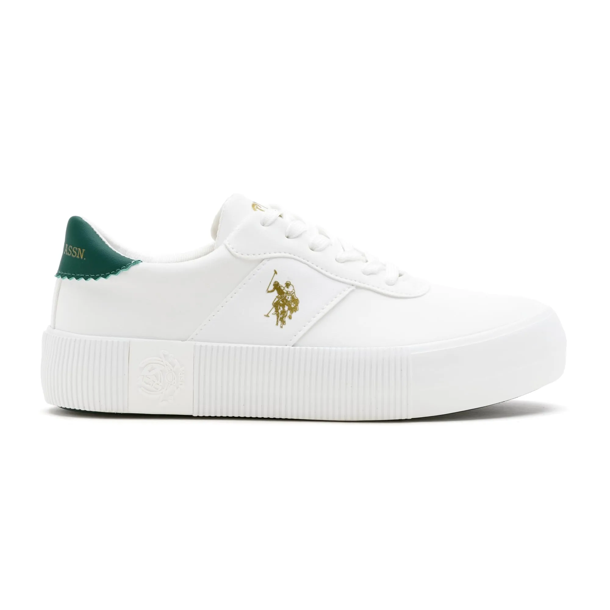 U.S. Polo Assn. CORDELA Women Off White Sneakers -(UK5)(US6)(1FD23483A01)