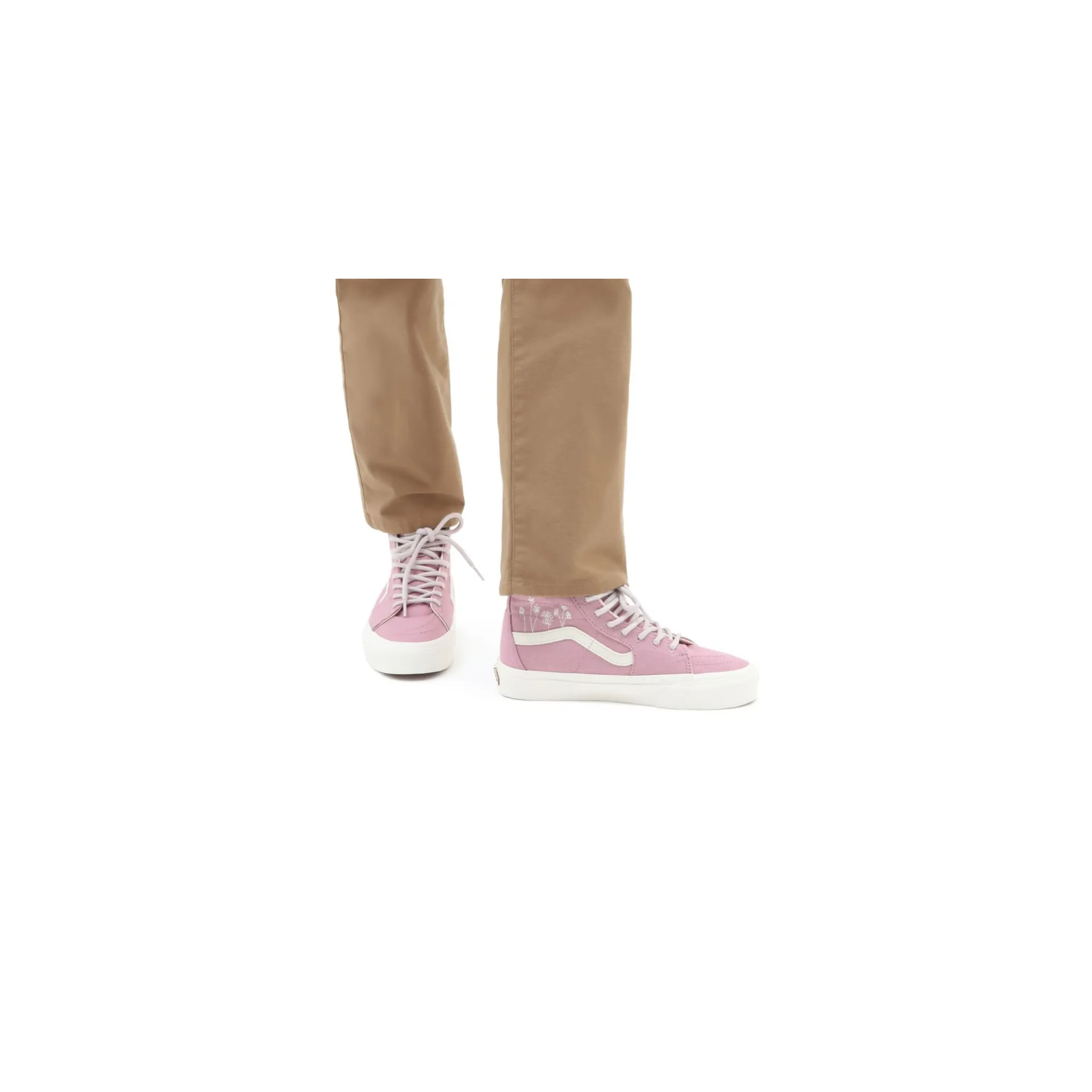 Vans Unisex SK8-HI Tapered Shoes - Pink / White