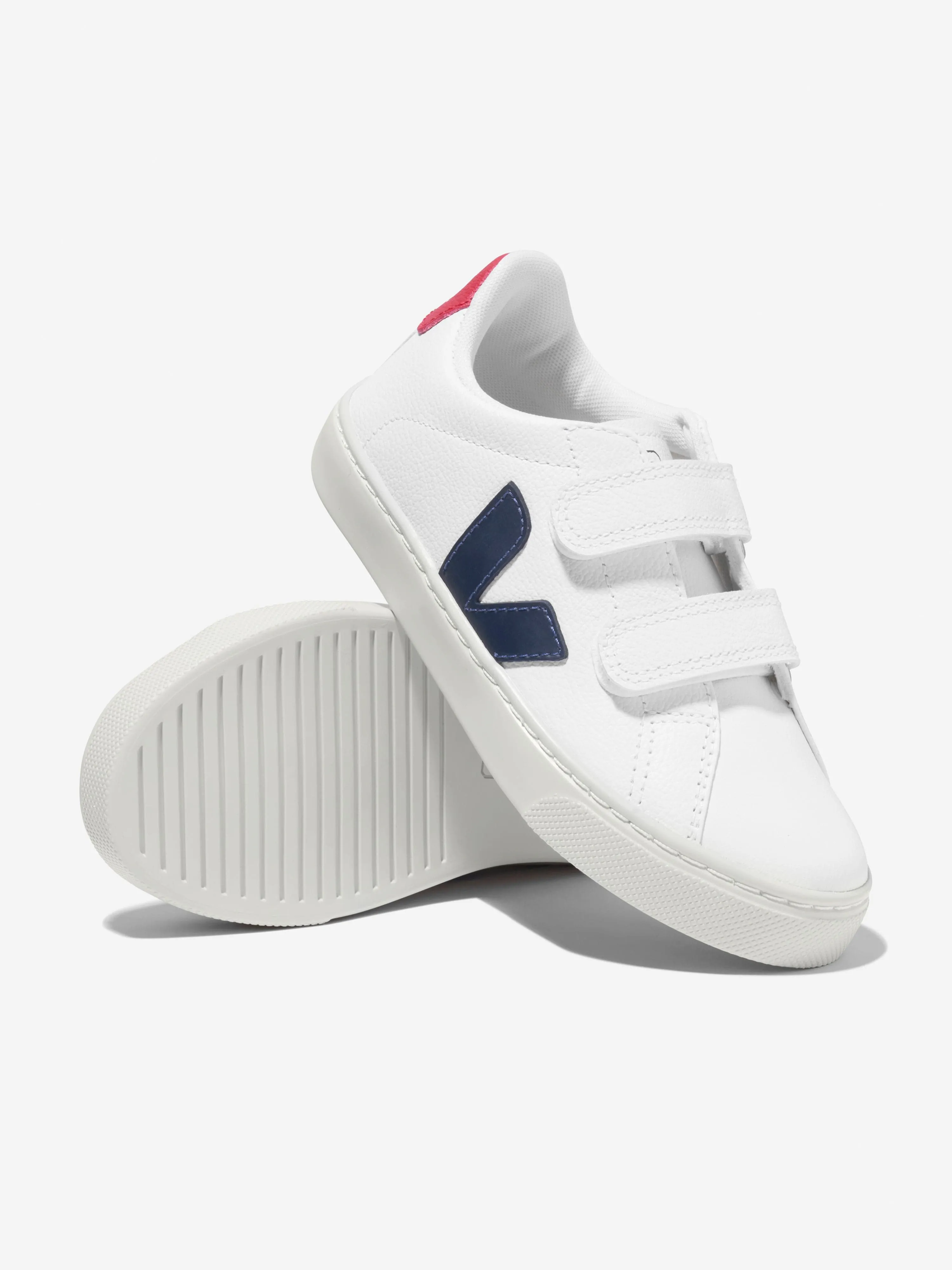 Veja Kids Small Esplar Velcro Trainers in White