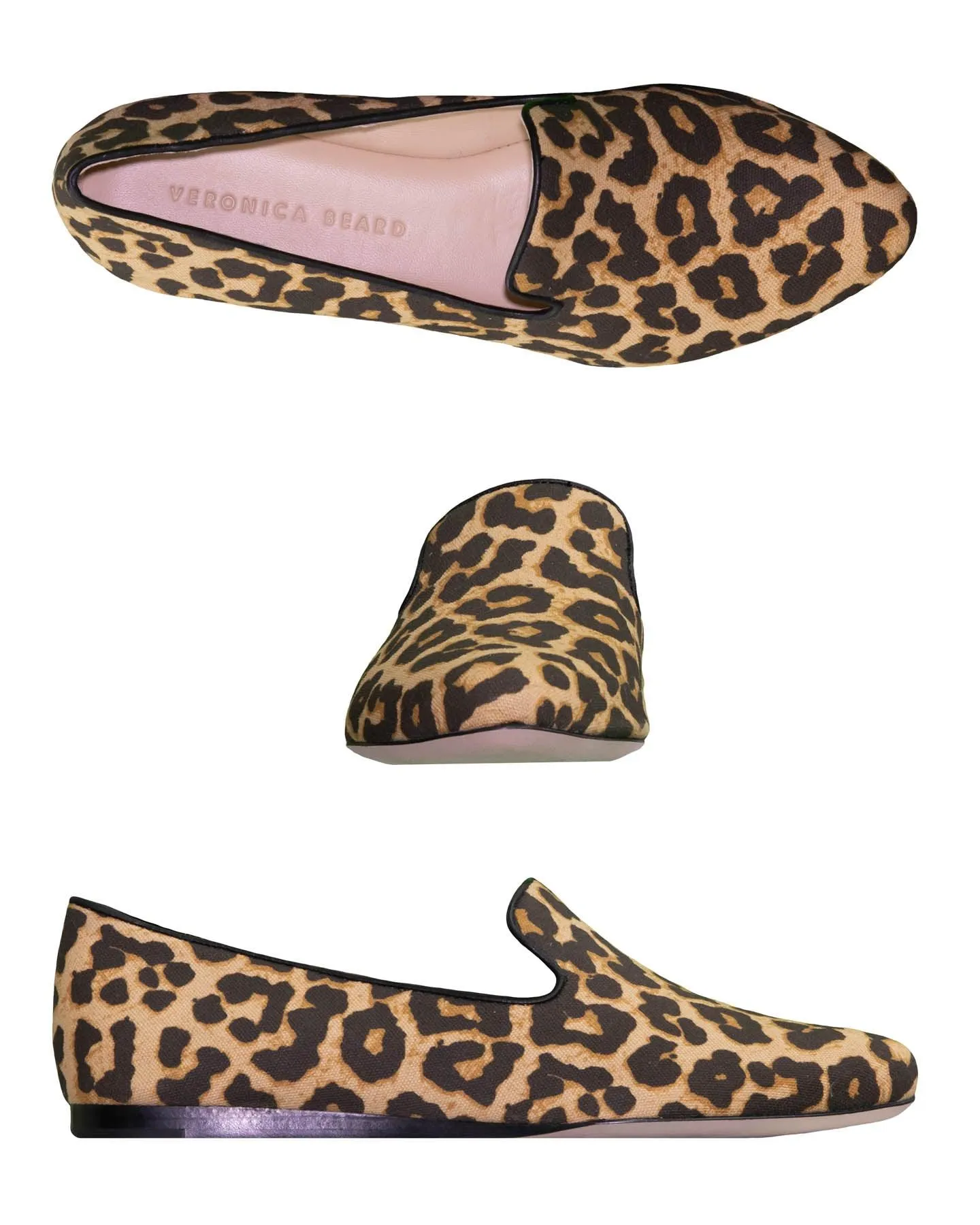 Veronica Beard Canvas Leopard Loafer