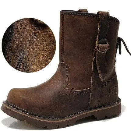 Vintage Leather Snow Boots