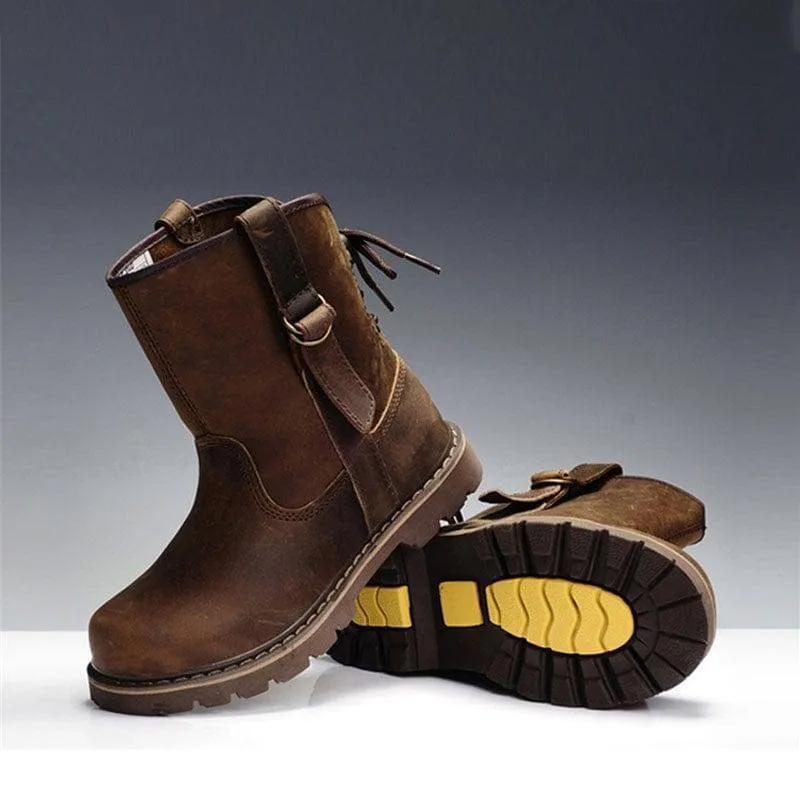 Vintage Leather Snow Boots