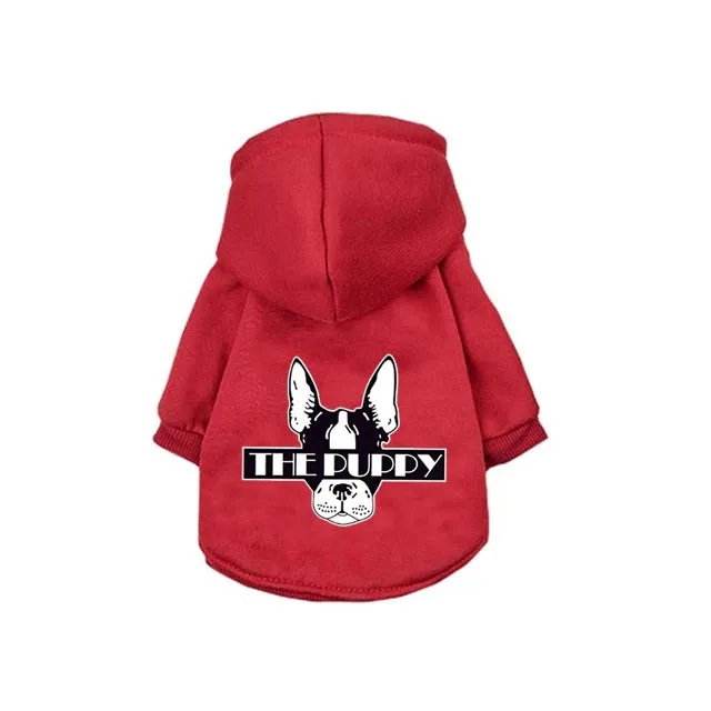 Warm Dog Hoodie for Winter - Cartoon Cotton Pet Clothing for Small to Medium Dogs, French Bulldogs - Ropa Perro for Outdoor Use