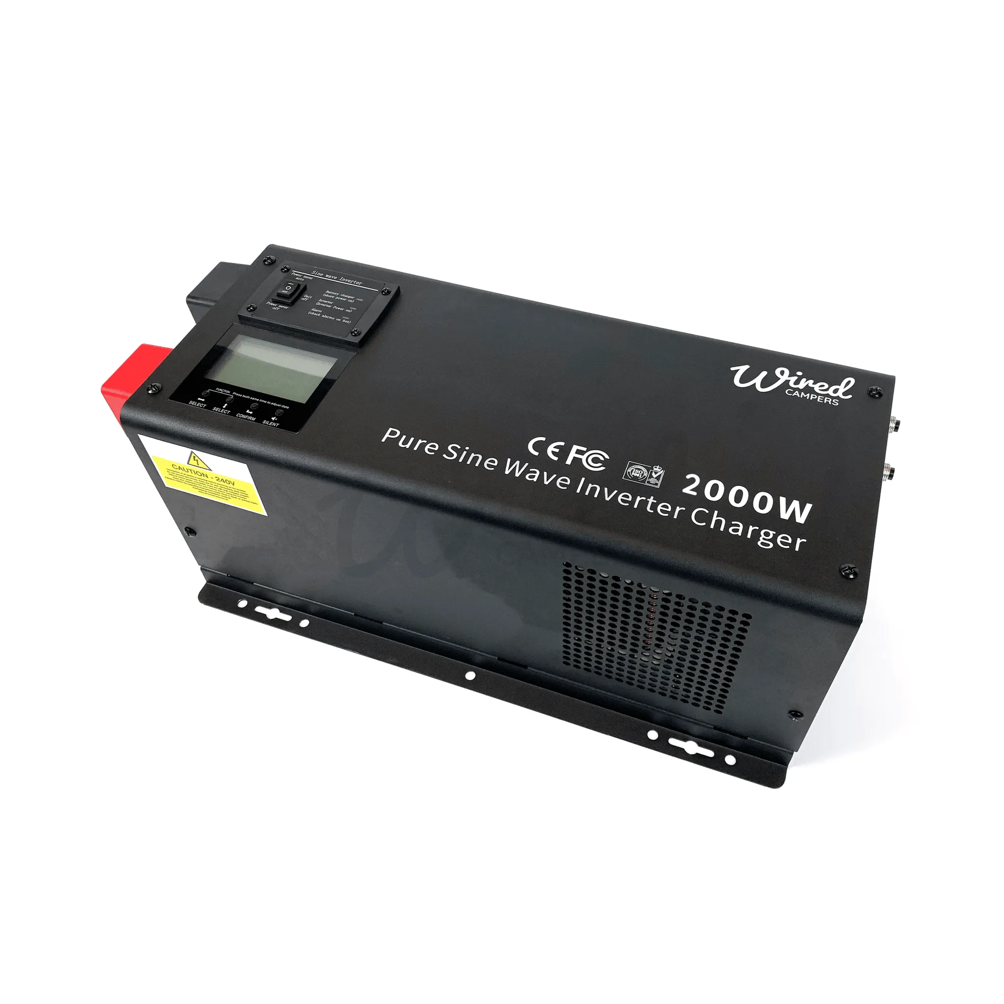 Wired Campers 2000W (2kW) Low Frequency Hard Wired Off Grid 12V Inverter Charger - 240V 50HZ